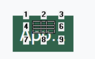 The final stage of the mousegrid, now covering the button where a user can now say mouse click