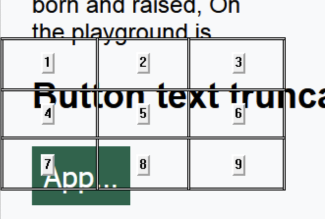 Screenshot of the demo codepen with the Dragon mousegrid activated on area 4 - the grid has reduced in size again now covering the box previously labelled 4 with 9 numbered areas